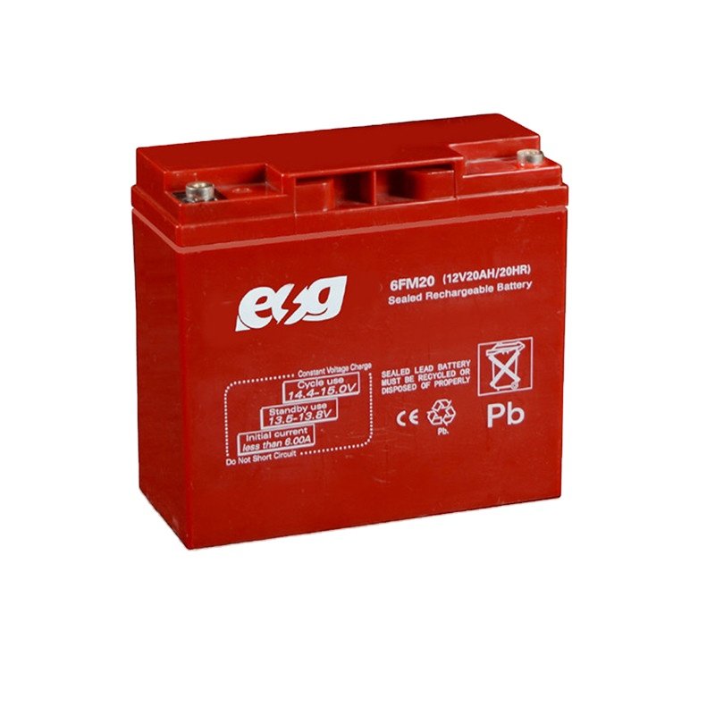 ESG Factory AGM Sla Vrla UPS Back up 12v20ah Deep Cycle 6-dzm-20 Solar Battery
